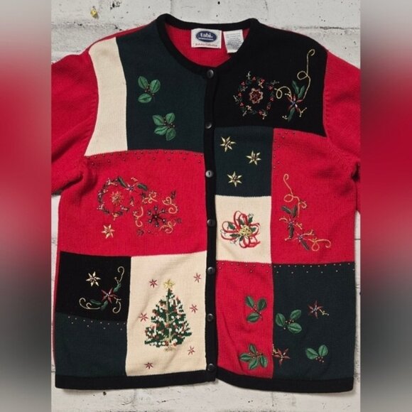 Vintage Tabi International Knitted Holiday Collection Christmas Cardigan - Picture 4 of 9